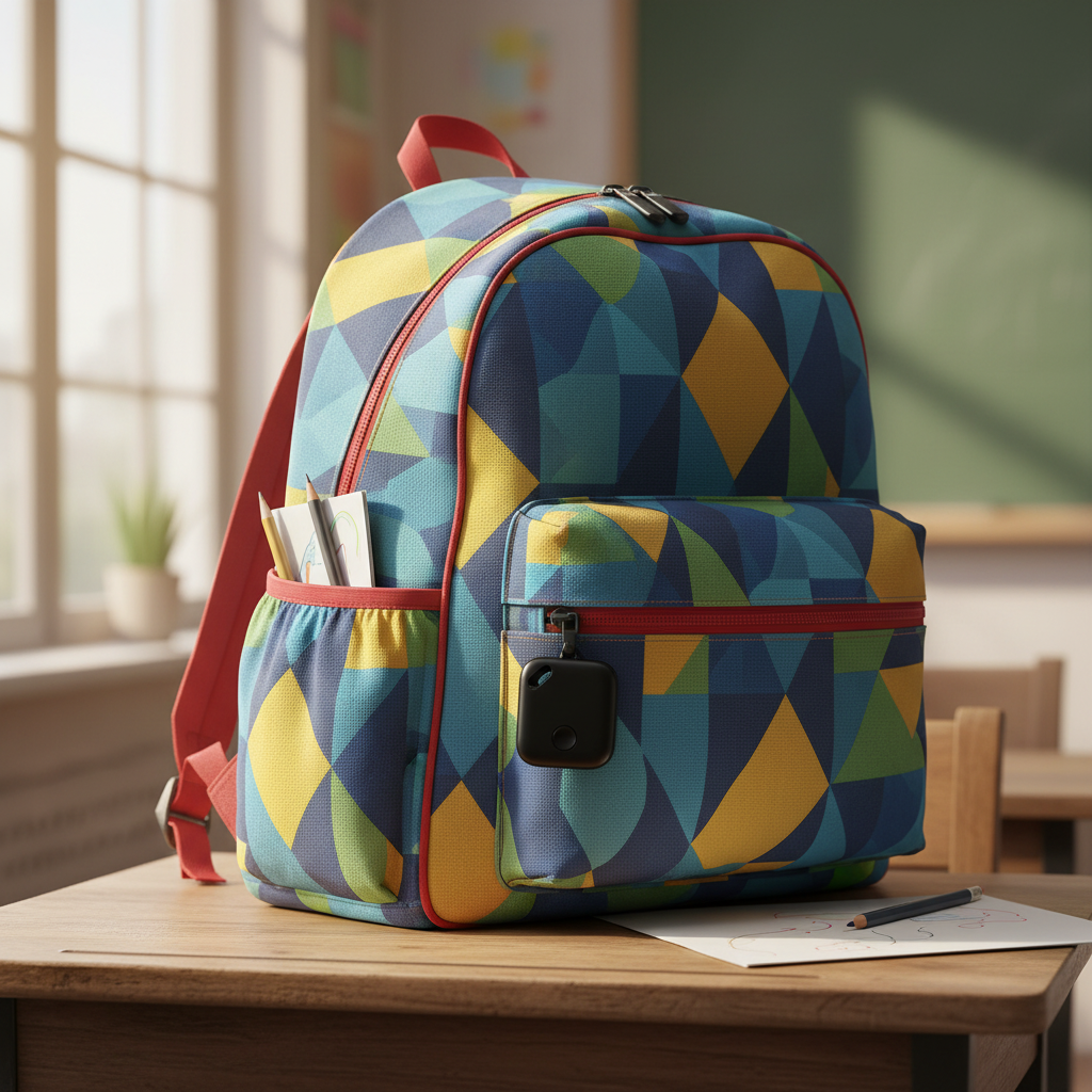 GPS en mochila escolar